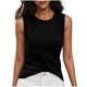 thumbnail image 2 of mfyjkho Camisetas Sin Mangas De Talla Grande, Blusas De Color Liso Para Mujer, Camisolas De Cuello Redondo, Jersey De Moda. Tops Elegantes Para Mujer S, 2 of 7