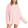 thumbnail image 2 of Womens Plus Size Sweater Casual Solid Color Pullover Soft Comfortable Knit Top Everyday Wear Fall Winter Soft Warm Outfit, 2 of 5