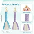 thumbnail image 3 of 8Set Macrame Keychain Kit Tassel Keychain for Bag Square Knot Macrame Keychain DIY Kit Keychain Bag Charm, 3 of 7
