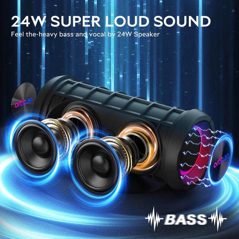Ohayo Portable Bluetooth Speaker, LED Lights, 30H Playtime