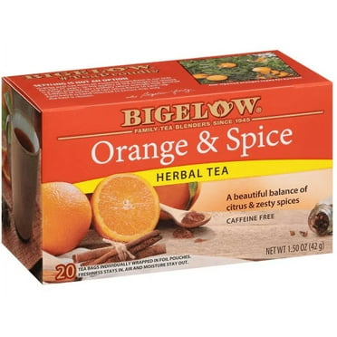 Bigelow Tea Herbal Tea Caffeine Free Orange and Spice - 20 Tea Bags Pack of 2
