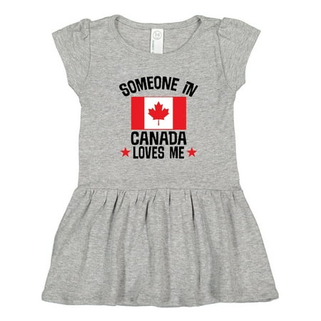 

Inktastic Someone in Canada Loves Me Girls Toddler Dress