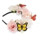 thumbnail image 4 of Diadema floral para fiesta de té, diadema con flores simuladas y mariposas, decoración para el tocado, 4 of 8