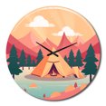 thumbnail image 2 of Designart "Nature s Camp Outdoor Adventure" Countryside Oversized Wall Clock, 2 of 6