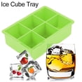 thumbnail image 2 of Silicone Ice Cube Maker 6 Cavities Chocolate Candy Tray Mold Kitchen Cooking Tools Green, 2 of 5