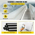 thumbnail image 3 of VEVOR Pipe Stair Handrail, 10ft Staircase Handrail, 440lbs Load Capacity Carbon Steel Pipe Handrail, Industrial Pipe Handrail with Wall Mount Support, Round Corner Wall Handrailing for Indoor, Outdoor, 3 of 9