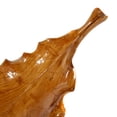thumbnail image 5 of DecMode 28" x 13" Brown Teak Wood Handmade Live Edge Leaf Tray, 1-Piece, 5 of 9