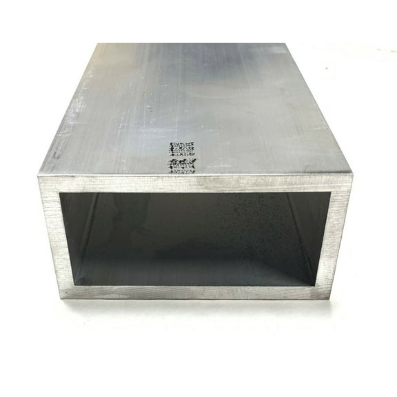 6063 Aluminum Rectangular Tube 2" X 4" X 1/4" Wall 12" Piece