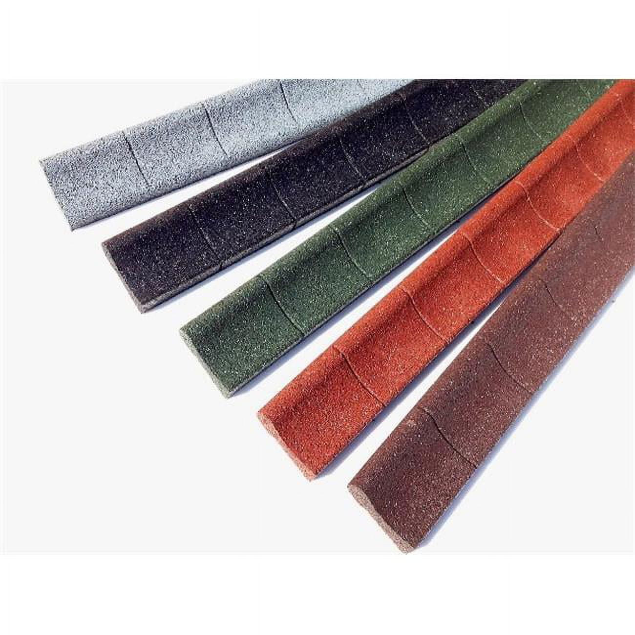 EcoBorder EarthCurb Brown Recycled Rubber 4ft Lawn Edging (4pc Box) (ECO-CURB-BROWN)