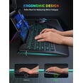 thumbnail image 3 of Combo inalámbrico de teclado y ratón SABLUTE, recargable, negro, 3 of 8