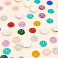 thumbnail image 4 of 13 Colors 130 pcs Half Round 12mm Resin Cabochons For Earring Bracelets Necklace Making And Decoration, 4 of 8