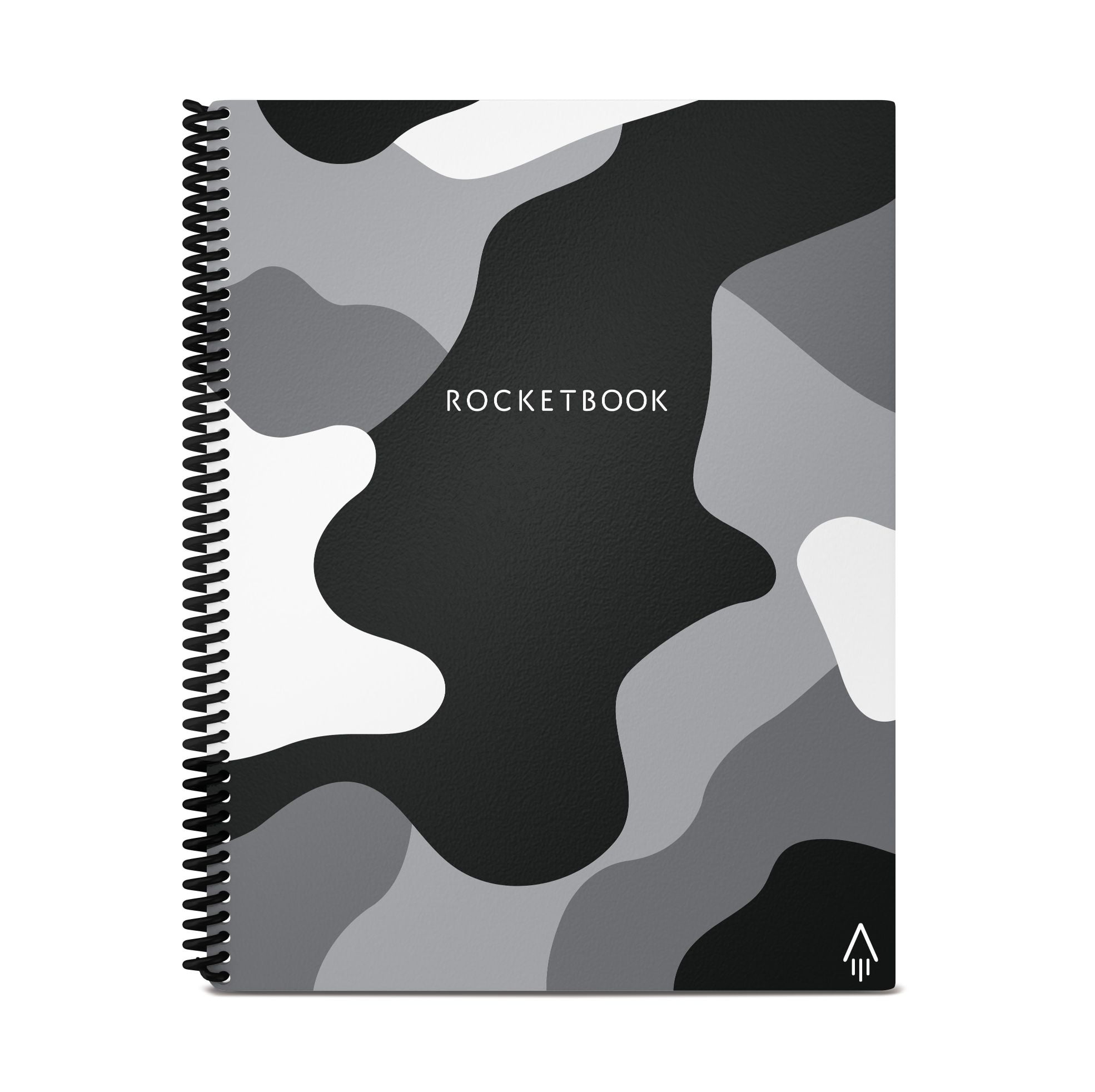 Rocketbook Core Smart Reusable and Sustainable Spiral Notebook - Camo - Letter Size Eco-friendly Notebook (8.5" x 11") - 32 Lined Pages - Includes 1 Pen and Microfiber Cloth