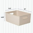 thumbnail image 2 of Eco-Friendly Decorative Plastic Open Home Storage Bins Organizer Baskets, Large (1 Pack) Container Boxes for Organizing Closet Shelves Drawer Shelf - Ribbed Collection 15 Liter/16 Quart, 2 of 8