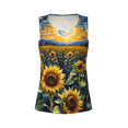 thumbnail image 5 of Goofa Starry Sky Moon Sunflower Printed Womens Workout Tops for Women Sleeveless Yoga Shirts Athletic Running Tank Tops Sleeveless Gym Clothes Workout Apparel-Large, 5 of 9