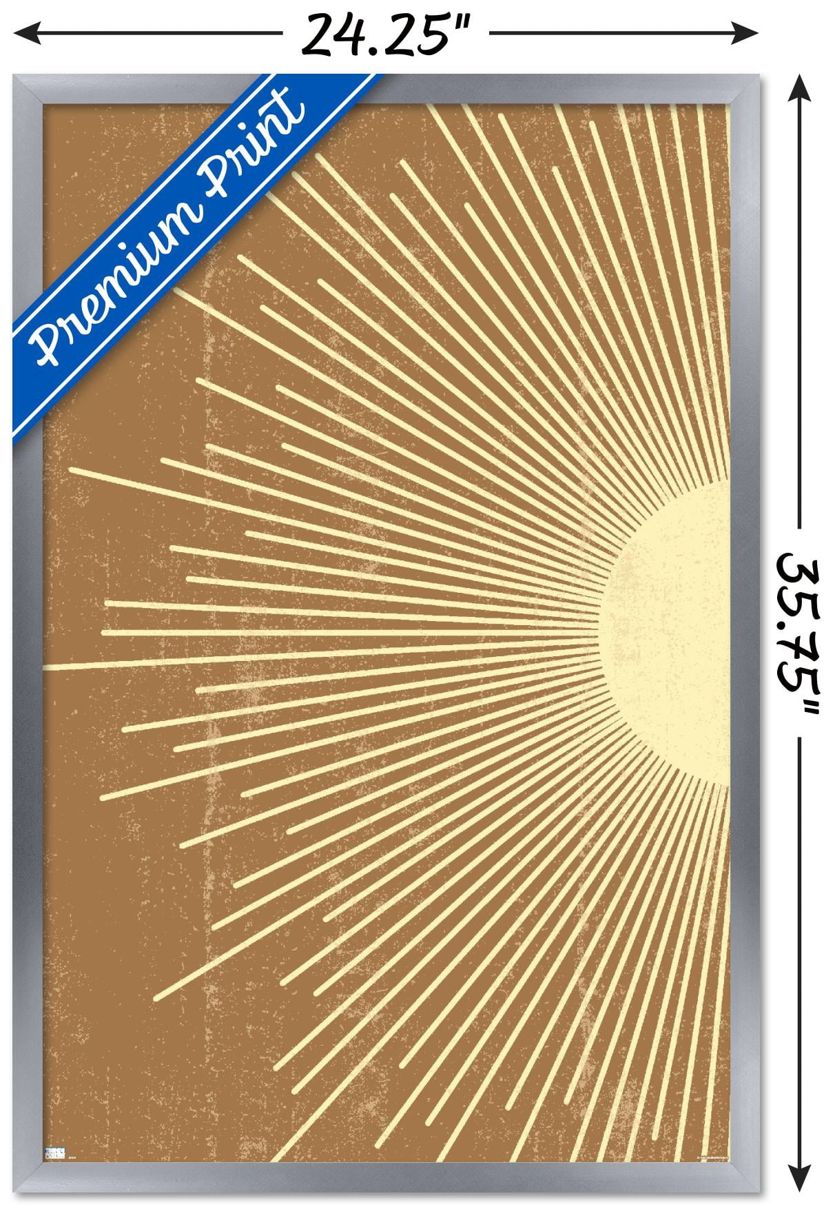 Abstract Sun Wall Poster, 22.375" x 34" Framed