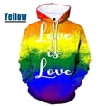 thumbnail image 3 of Sudadera con capucha con estampado 3D de arcoíris para hombre, estilo casual, colorido, con estampado de amor, estilo hip hop, 3 of 5