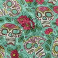 thumbnail image 3 of SKYSONIC Sugar Skull Flowers Round Tablecloth 60inch Indoor Wrinkle Free, Dead of Mexico Day Circular Lace Table Cover Washable for Kitchen Party BBQ Dining Decor, 3 of 7