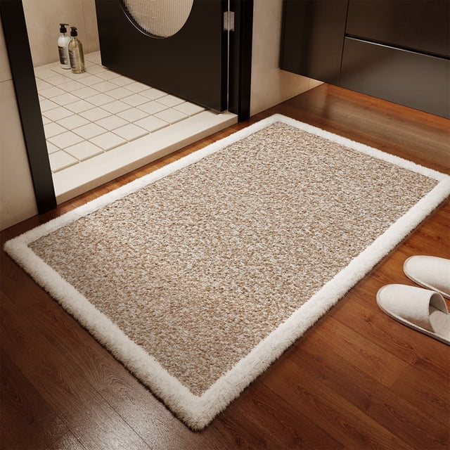 Non Slip Bathroom Rug Mat, Absorbent Quick Dry Floor Carpet, Machine Washable Shower Mats, Anti Skid Waterproof Entryway Runner for Kitchen Laundry Bedroom Home Decor Indoor Outdoor Door Mats