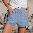 thumbnail image 3 of WAYUTE Womens Shorts Straight Leg High Waist Sports Loose Shorts Trendy Solid Color with Pockets Stretchy for Summer Casual Outdoor, 3 of 6