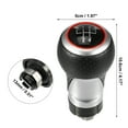 thumbnail image 4 of Unique Bargains 1 Set 5 Speed Gear Lever Shifter Knob Head Handle Fit for Audi A3 8P 2003-2013 Black Siver Tone Red, 4 of 6