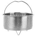 thumbnail image 1 of Miangastore Panier Vapeur en Acier Inoxydable avec Poignée et Support, Support Vapeur Réutilisable pour Aliments, Insert Vapeur pour Pot Cuiseur à Riz Fournitures 16.5cm Argent, 1 of 9