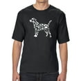 thumbnail image 1 of Men's Tall and Long Word Art T-shirt - Dog Paw Prints, 1 of 2