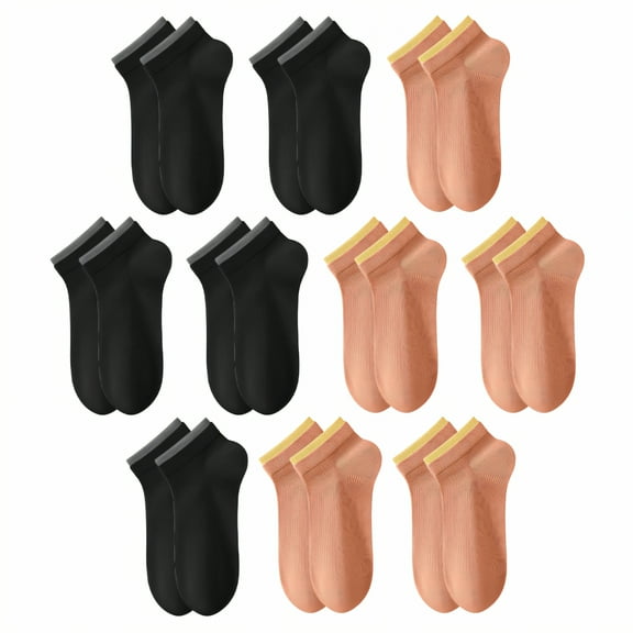 TELOLY 10Pairs Ankle Socks for Women,100%Cotton Ankle Socks for Women 9-12,Womens Low Cut Socks