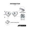 thumbnail image 6 of Heart Stud Earrings for Women Sterling Silver Cubic Zirconia Ginger Lyne Collection, 6 of 6