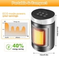 thumbnail image 7 of HIBIBUD 2026 New 1500W Small Portable Space Heater for Indoor Use - with 90° Rotating,Rapid and Safe Heating,Remote Control,1-12 Hr Timer for Bedroom,Office Portable Room Heater, 7 of 7