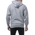 thumbnail image 2 of Pro Club Men's Heavyweight Full Zip Fleece Hoodie Heather Gray X-Large, 2 of 6