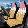 thumbnail image 6 of Binienty Ice Cream Automotive Seat Covers for Women Girly Cute Car Seat Covers Front Seats Only Soft Comfortable Breathable Vehicle Cushion Blanket for Pet Dog Car Interior Accessories, 6 of 8