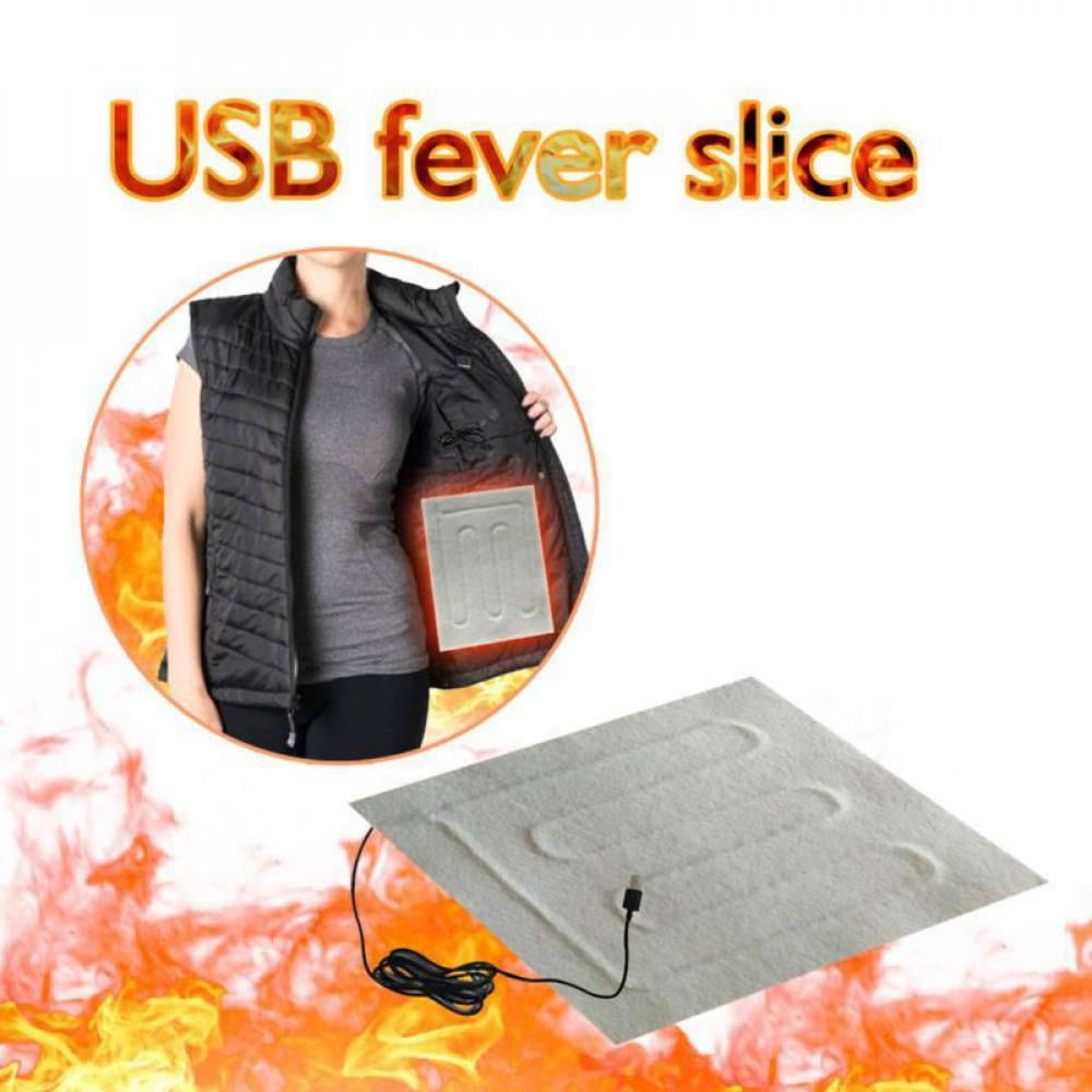 Carbon Fiber Electric Heat Mat Jacket Heated Film Hand Warmer USB Heating Pad 