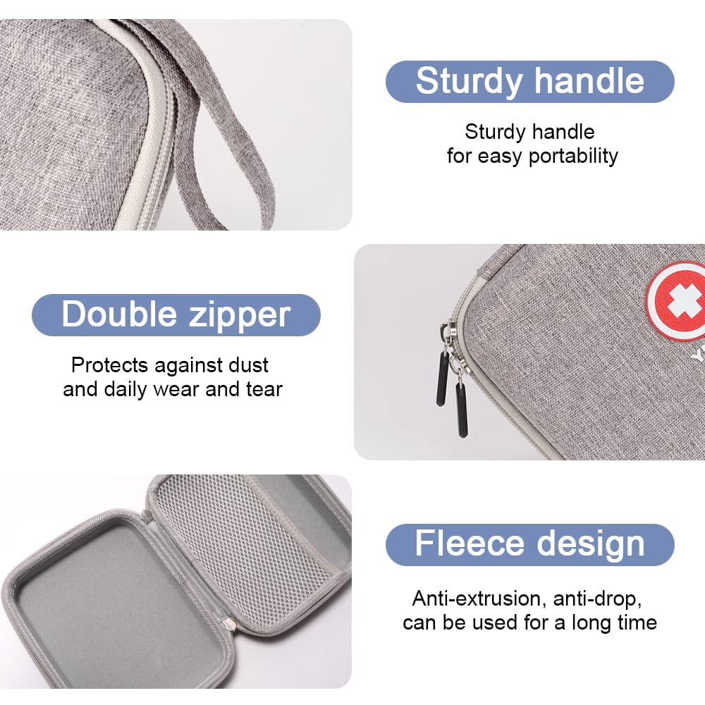 Portable Nebulizer Carrying Case - Travel Medical Bag for Inhaler, Pills & Supplies - Compact & Hard E
