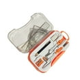 thumbnail image 4 of Kit de Géométrie Mathématique Ensemble de Boussole Enseignants Bureau Scolaire Outil Protracteur Triangle Règle Enseignants Orange, 4 of 9