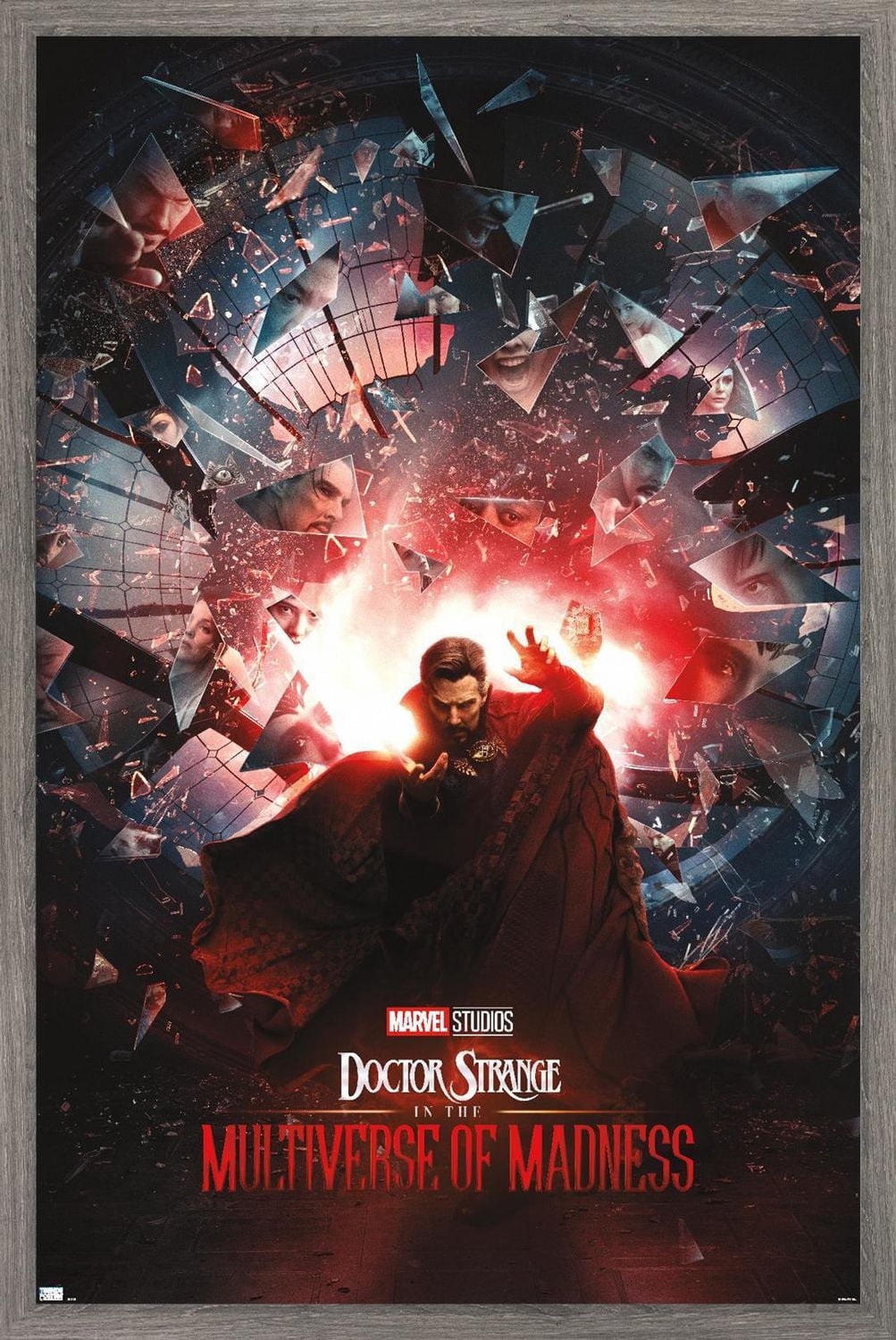 Marvel Doctor Strange in the Multiverse of Madness - Official One Sheet Wall Poster, 22.375" x 34" Framed