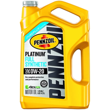 (3 Pack) Pennzoil Platinum SAE 0W-20 Dexos Full Synthetic Motor Oil, 5