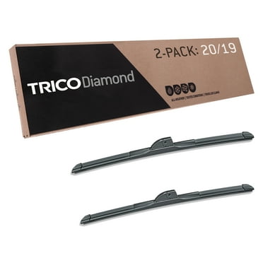 TRICO Diamond 2 Pack, 20" and 19" High Performance Replacement Windshield Wiper Blades (25-2019)