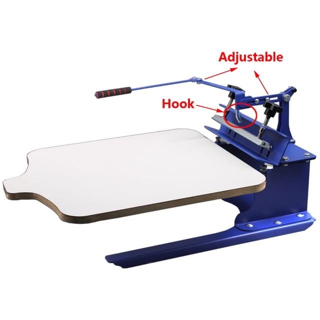INTBUYING Machine d'Impression d'Écran 1 Couleur 1 Station Presse d'Impression 20x24 Pouces pour T-Shirt Impression DIY Réglable