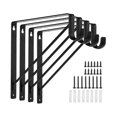 thumbnail image 1 of Soportes de barra de armario Yuxing negros resistentes 27,5 x 27,5 cm, 1 of 5