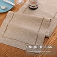 thumbnail image 3 of GFDYREE Decorative Linen Table Runner Farmhouse Style Tabletop Collection 14 x 72 Inches Table Runners for Everyday Dining Wedding Party Holiday Home Decor (14" x 72", Light Coffee/Straight), 3 of 7