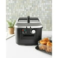 thumbnail image 4 of Mainstays 4L Electric Deep Fryer, Matte Black,  Stainless Lid, 1800W, 4 of 10