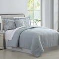 thumbnail image 4 of Modern Threads Olivia 8-Piece Reversible Adult Unisex Bed in a Bag, Gray Floral, Queen, 4 of 8