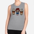 thumbnail image 2 of Horror Doll Coffee Women's Muscle Tank 2X-Large Heather Grey, 2 of 5