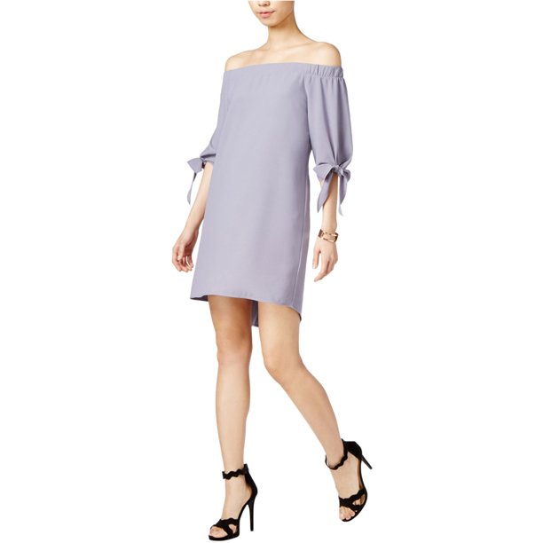 Vestido recto con hombros descubiertos bar III para mujer morado pequeño