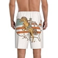 thumbnail image 4 of Lsque Vintage Wild West Cowboy Mens Sleep Pajama Shorts,Short Pajama Pants, Cotton Ultra-Soft Knit-Small, 4 of 9