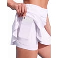 thumbnail image 3 of Weardear Short Skirts for Women with Pockets Mesh Ruffle Patchwork High Waisted Breathable Athletic Tennis Skirts, 3 of 6