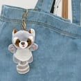 thumbnail image 3 of Twinkseal Stuffed Raccoon Raccoon Keychain 3d Eyes Lovely Long Tail Raccoon Plushies Ornament Soft Stuffed for Key Ring Pendant Backpack Decoration Girls Gift, 3 of 8