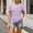 *Purple, variant on ClodeEU Women's Striped V Neck Short Sleeve T-Shirt, Casual Slim Fit Tee Black,Women's Plus L
