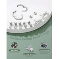 thumbnail image 5 of Hypoallergenic flat-back earring stack set in surgical-grade 316L stainless steel—nickel & lead-free, ideal for sensitive ears. Includes small studs and hoops (20G, 6mm post; 10mm hoop ID) perfect fo, 5 of 5