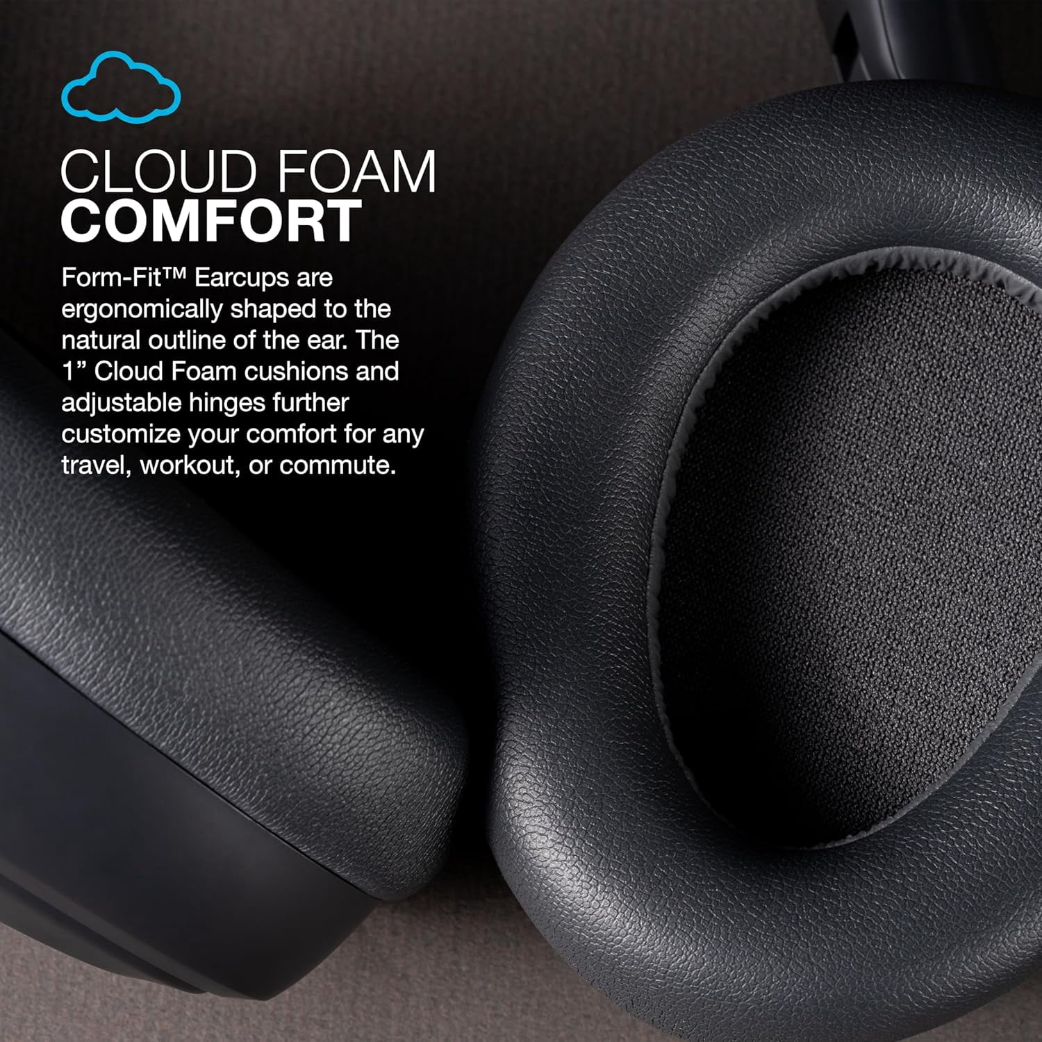 JLab JBuds Lux ANC Wireless Over-Ear Headphones, Bluetooth, 70 Hour Battery, Hybrid Active Noise Cancelling, Graphite (Sold Without Manufacturer Warranty)